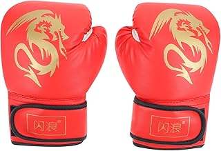 BESPORTBLE 1 Par De Luvas De Boxe Luvas De Boxe De Couro Luvas Esportivas Luvas De Boxe Vermelhas Luvas De Treino Luvas De Boxe Para Crianças Luvas De Boxe Pu Vermelho Luvas De Treinamento