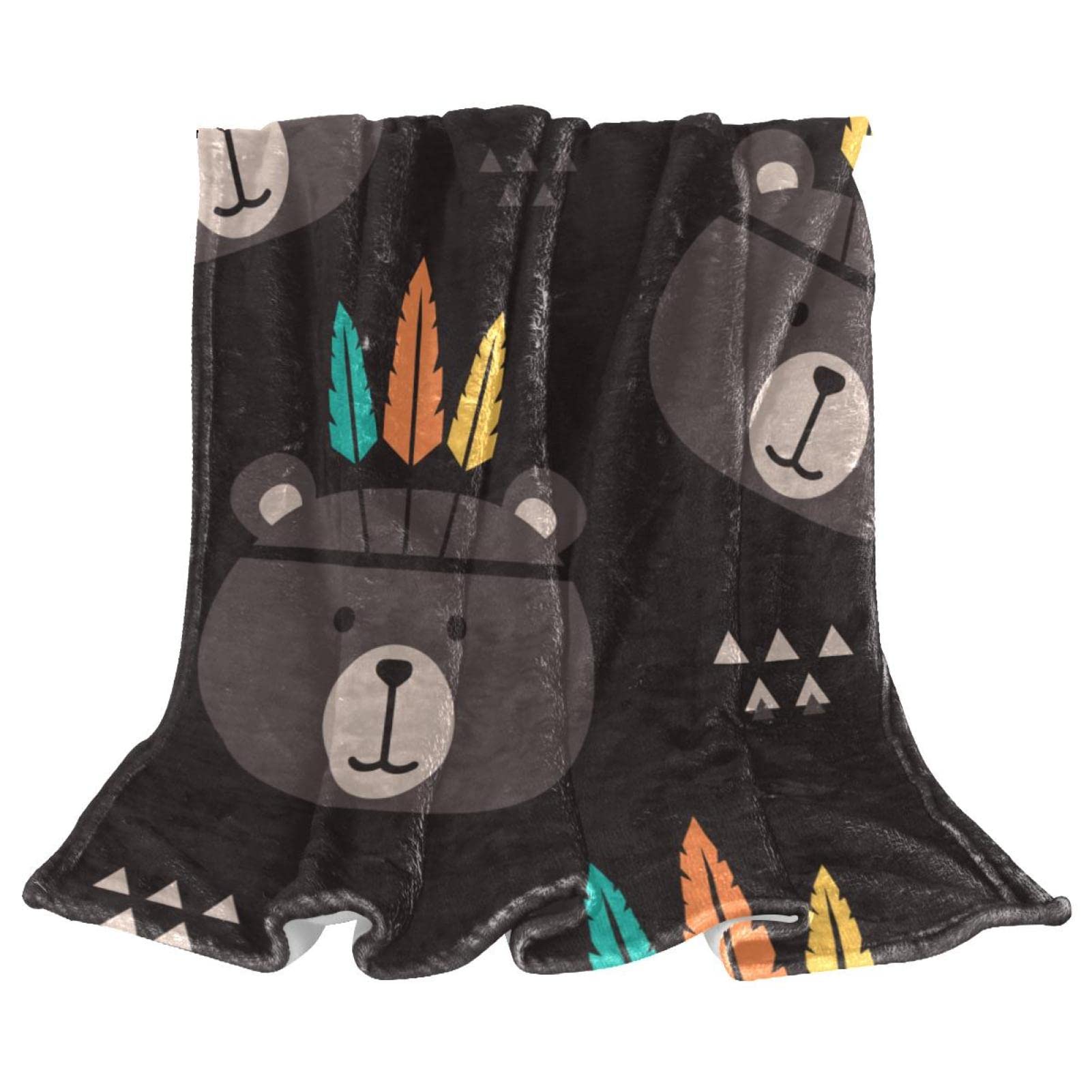 Couverture de lit enfant dessin animé couvre-lit doux ours