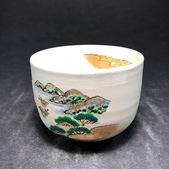 Amazon.co.jp: 小峠葛芳 丹山窯 福之海 茶碗 共箱 共布 茶道具