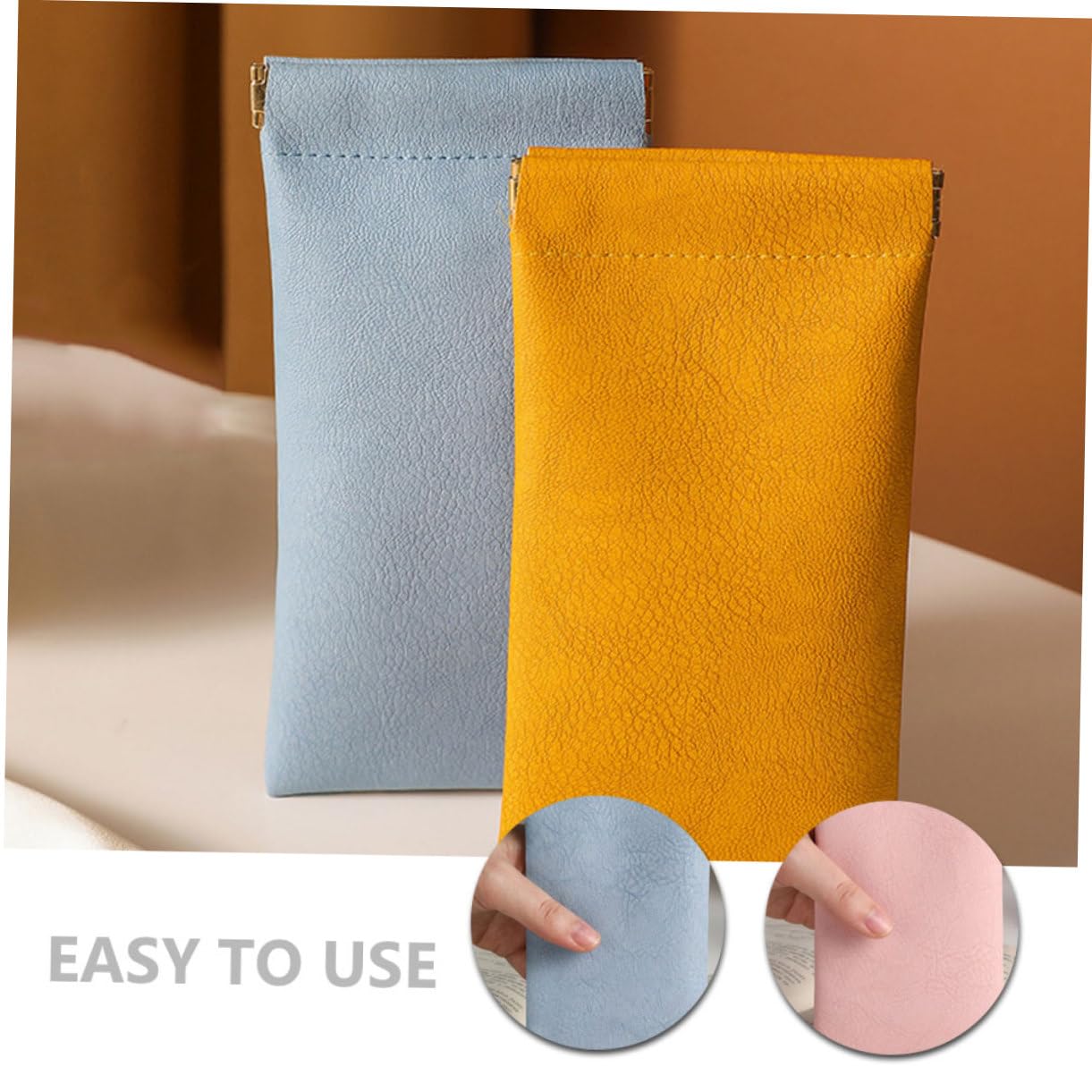 Healeved Brillenetui Reiseetui Hüllen Beutel Schlank Faltbar Transparent Sonnenbrillenschlitz Tragbar Trendy Protector Organizer Schützend Groß Damen Sonnenbrillenhalter Magnet