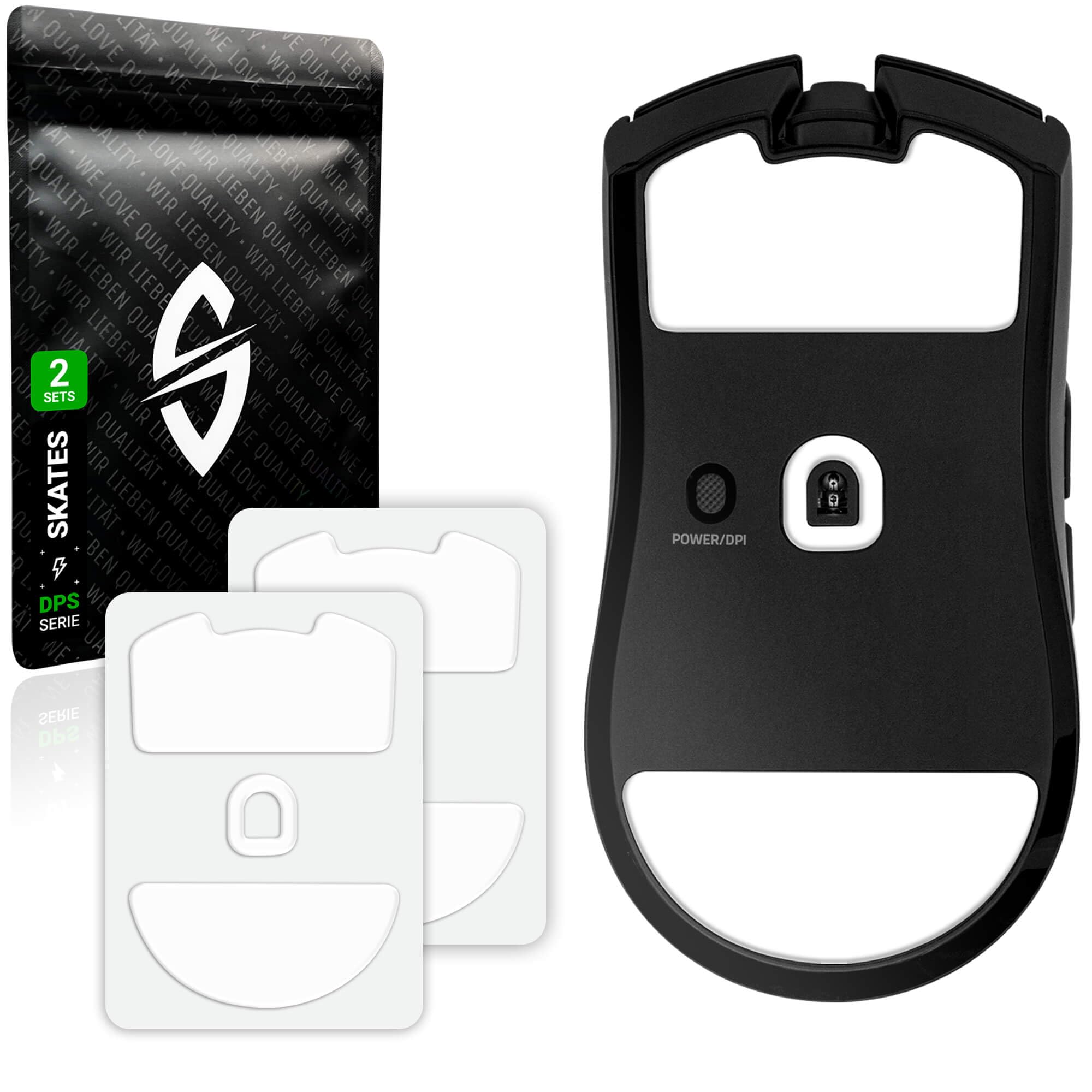 SensoryBoost DPS Glides (Juego de 2) para Razer Basilisk V3 Ultra Rápido, Redondeado, Baja Fricción, Durable Reemplazo de Pies de Ratón, Patines Accesorios de Actualización de Ratón par