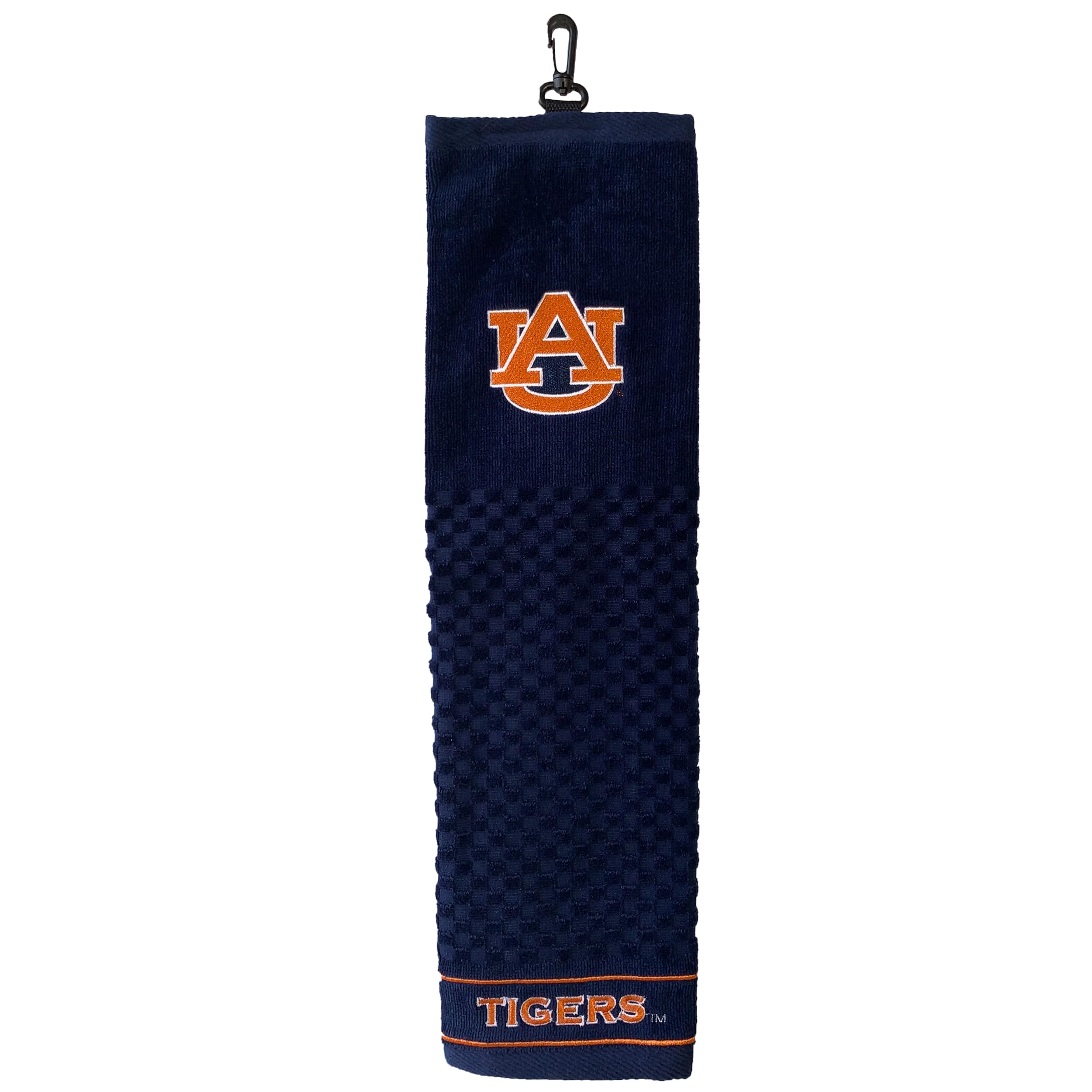 Team Golf NCAA Auburn University Tigers Embroidered Golf Towel Embroidered Golf Towel, Checkered Scrubber Design, Embroidered Logo