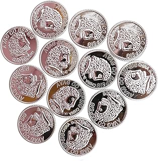YARNOW 200pcs Pirate Themed Plastic Treasure Coins for and Game Accessories Lightweight Prop Loot for Pirate Birthday Stag...
