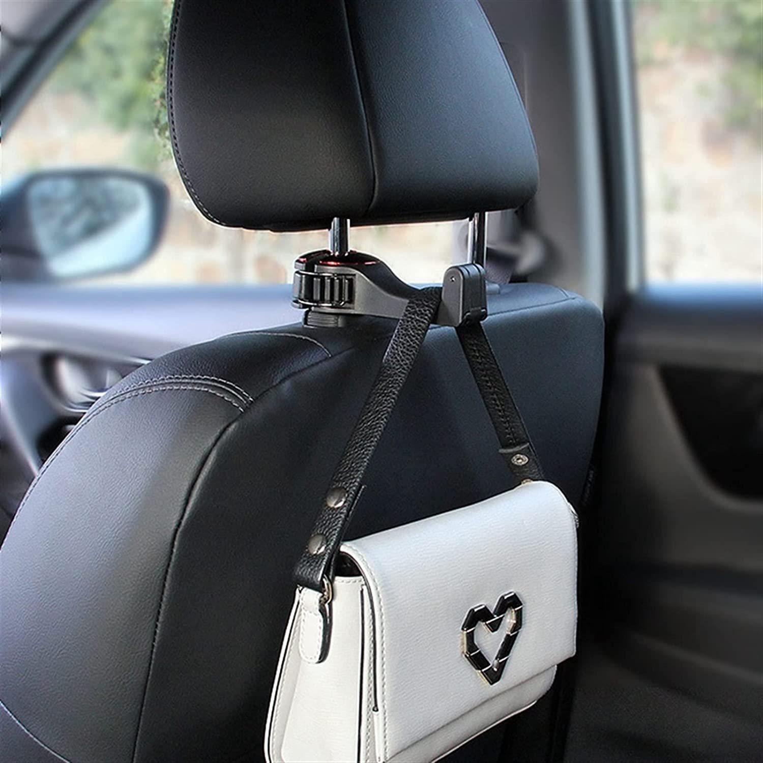 Soporte Móvil Gancho para Asiento Trasero de Coche Almacenamiento Colgante multifunción Soporte para teléfono móvil Perezoso para para Coche(Rot)