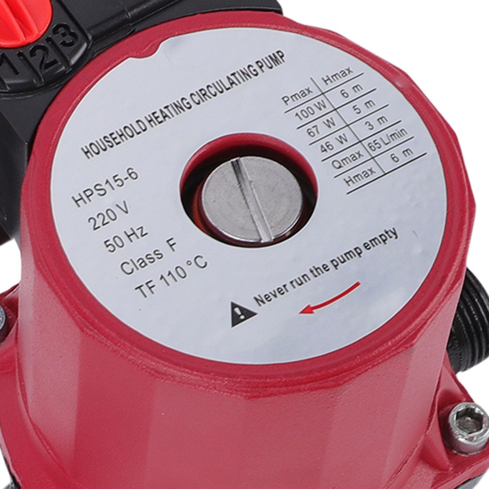 Pompa di ricircolo acqua calda 65 l/min 46 W 67 W 100 W Pompa di circolazione schermata a 3 velocità per di riscaldamento NPT Tubo da 1 pollice Giunto da 3/4 pollici