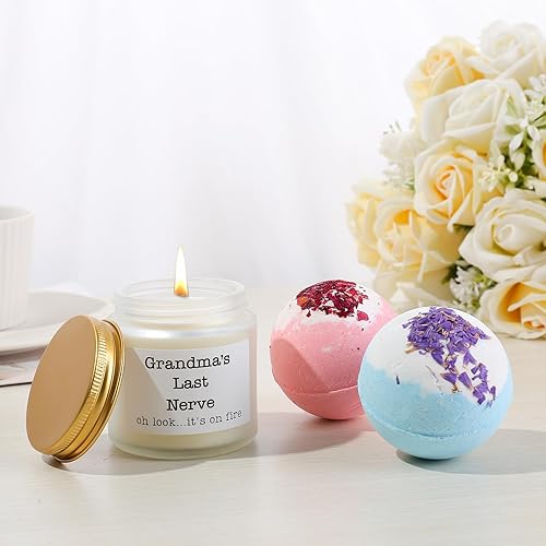 Miniatura 3 de Regalos de Navidad para abuela, caja de regalo de cumpleaños de nieta, tazas de café para la mejor abuela del mundo, cesta de regalos pensados para