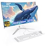 All-in-One Desktop Computer 23.8 Inch Curved Display Core i7 7700HQ(up to 3.8Ghz) 16GB RAM 512GB SSD Dual-Band WiFi Bluetooth 5.0 Complete with Wired Keyboard & Mouse