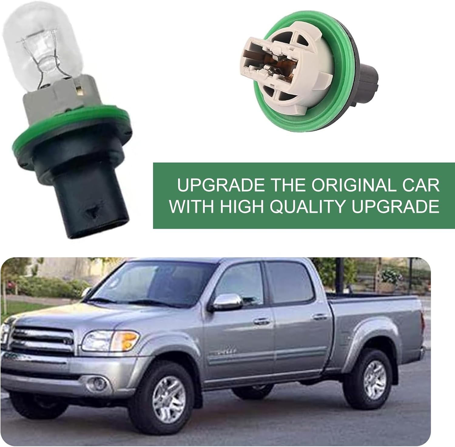 2 PCS Turn Signal Light Sockets, Three-pin Front Park Light Sockets, Replacement OEM #68186725AB 95291965, Compatible with 2013-2016 Dodge Dart (Gray)
