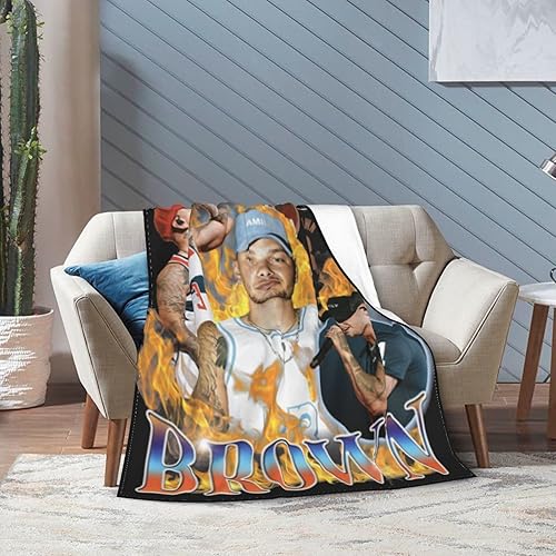 Miniatura 2 de Kane Music - Manta de franela de vellón marrón para todas las estaciones, cálida, ultrasuave, manta casual para cama, sofá, cama, sofá o dormitorio,