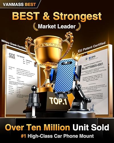 Miniatura 2 de VANMASS Phone Holders for Your Car 2026 Ultimate Phone Mount Military-Grade Windshield Dashboard VentNewest Best Strongest Cell Phone Car Mount for