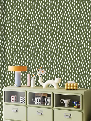 Vista 57 de HAOKHOME Papel tapiz para despegar y pegar, diseño de puntos modernos y bohemios, extraíble, para baño, color caramelo/blanco, papel de contacto