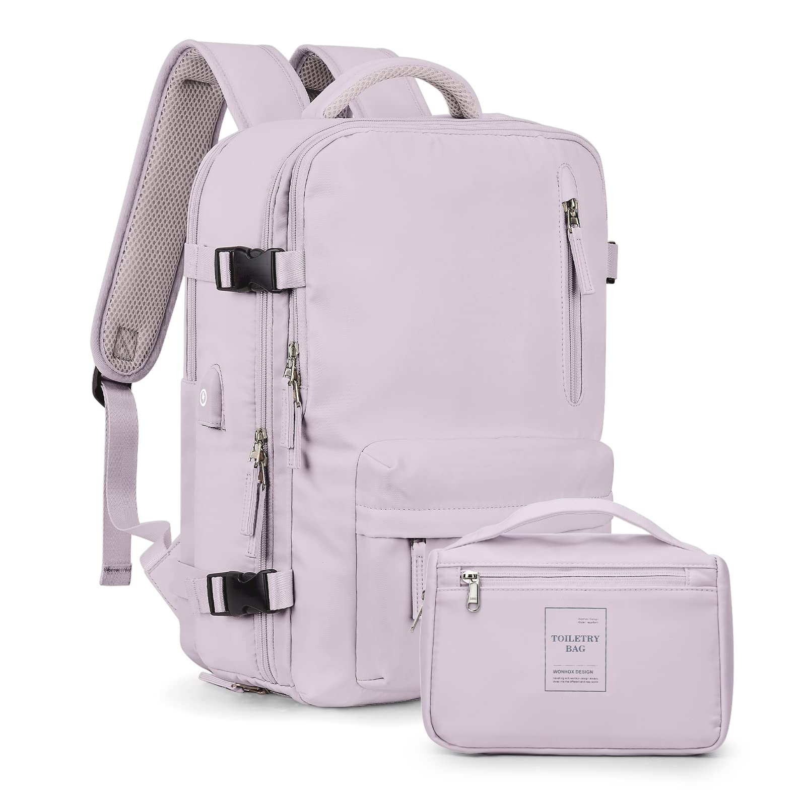 Zaino da Viaggio per Easyjet 45x36x20 Bagaglio a Mano Zaino Borse da Cabina per Ryanair Il Sedile Zaino Aereo Bagaglio a Mano Borsa Cabina Viaggio Zaino Travel Viaggio Casual Daypack,J3-Viola Rosa
