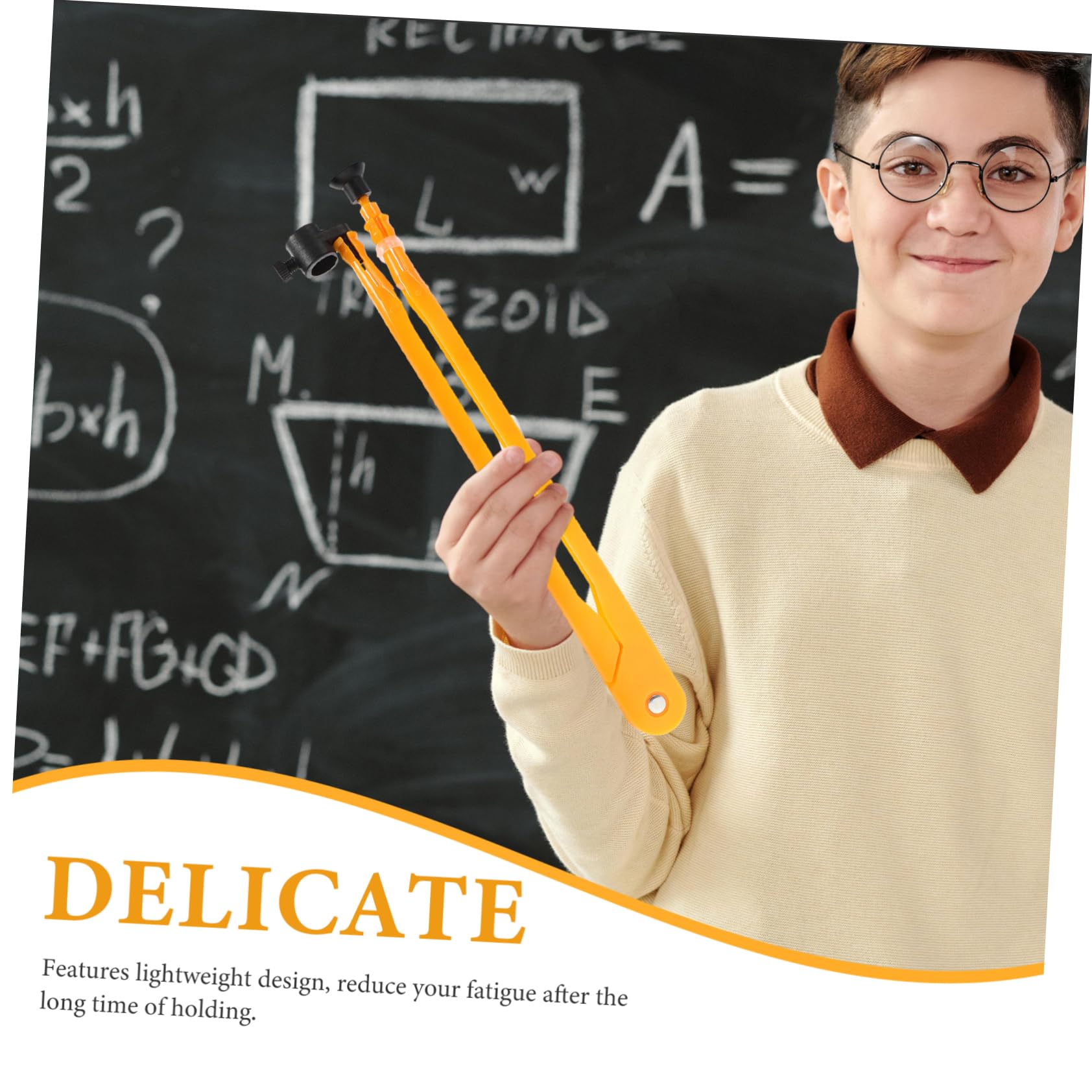 Housoutil 10 Pièces Grand Compas Plastique Réglable pour Tableau Outil Tracer Géométrique Aide à Enseignement Mathématique Démonstration et Dessin Couleur Aléatoire
