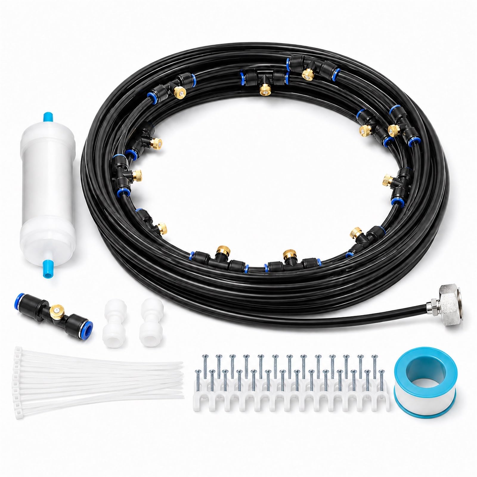 Impianto Irrigazione Giardino,Sprinkler Irrigazione System,Kit Irrigazione Goccia Giardino,Protect from Wind And Rain,Wear-Resistant,Suitable for Patios And Potted Plants