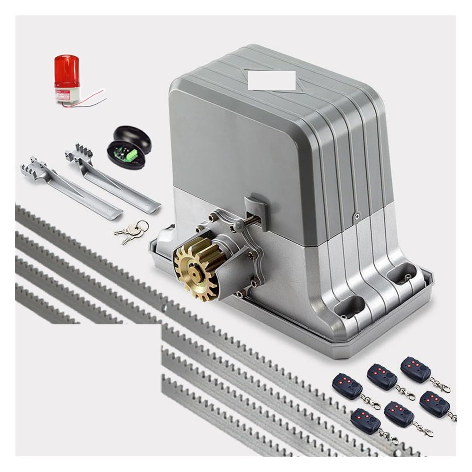 Automatic Gate Opener, 1800KGS Automatic Sliding Gate Operator of AC220V/110V Motor As Door Closer Engine(Sensor,Button,lamp, Optional)(KIT9)