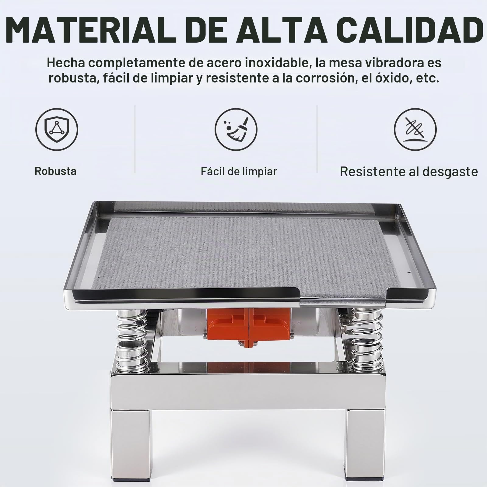 YUCHENGTECH 35cmx35cm Mesa Vibratoria de Hormigón 3000-3600 Veces/Min | Mesa Vibratoria para Moldeado Capacidad de Carga de 10kg para Cemento, Hormigón, Resina, Yeso