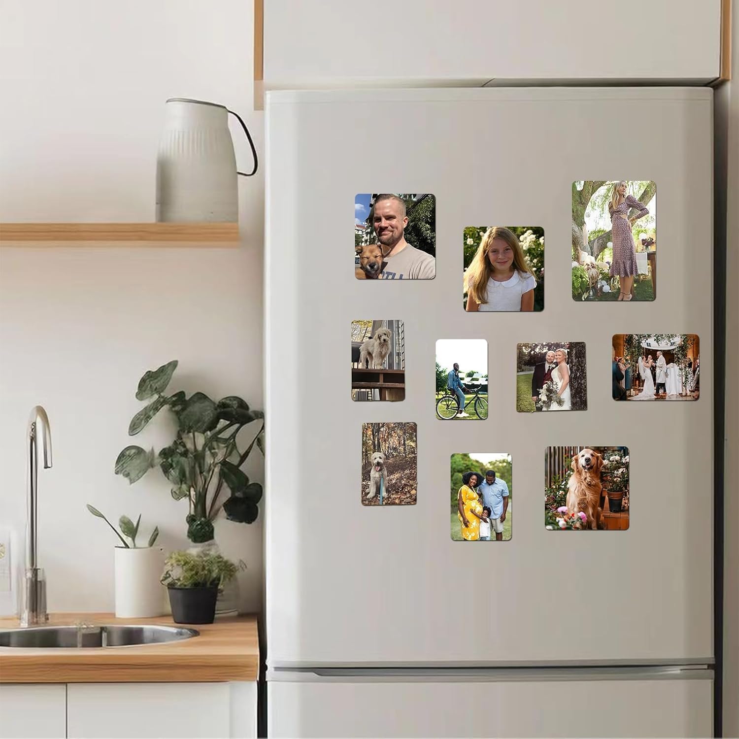 Zestaw Do Samodzielnego Tworzenia Magnesów Na Lodówkę 2x2 Cale, 100 Elementów Eksploatacyjnych + Obcinak Do Papieru Do Tworzenia Spersonalizowanych Magnesów Na Lodów, 100-Piece Consumables