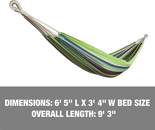 Miniatura 2 de Bliss Hammocks BH-400-CC Hamaca de 40" de ancho con bucles de cuerda tejida a mano y herrajes para colgar, para exteriores, patio, patio trasero