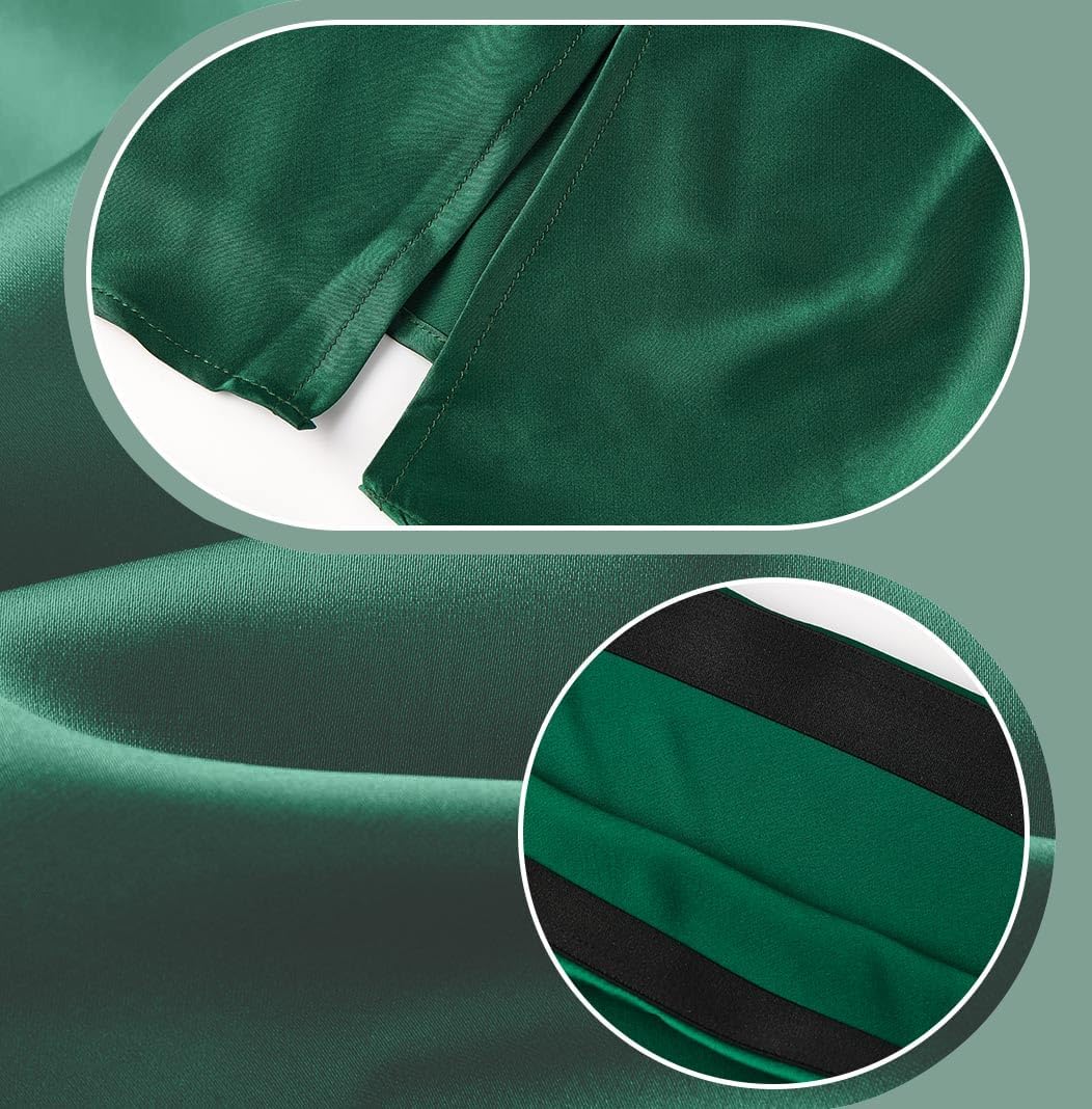 Mini Skirts for Women Satin Silk High Waist Elastic Split Slit Hem Bodycon Short Skirt - Image 5