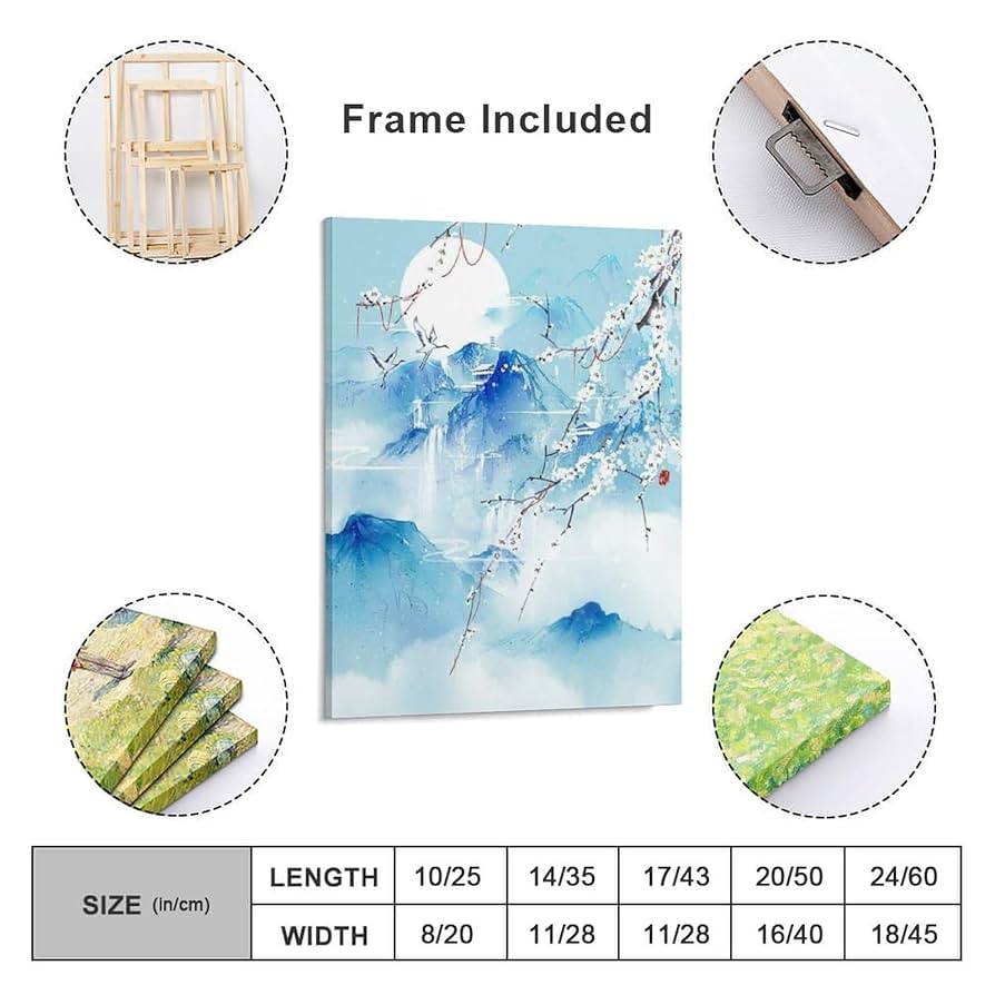 水墨画 木製アートパネル 自然風景 水墨画 木製アートパネル 自然風景（水墨画 山水 春夏秋冬 四季