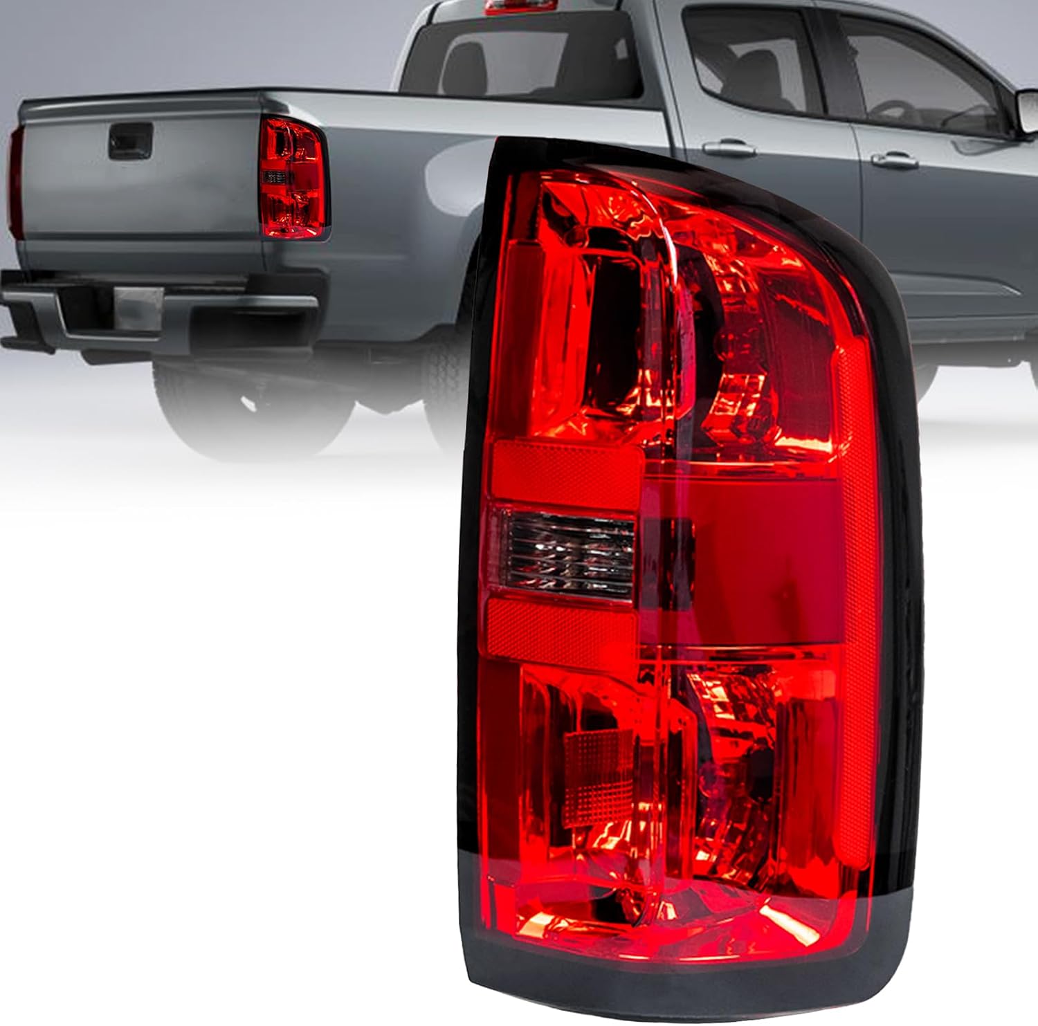 Tail Light Assembly Compatible with 2015-2022 Chevrolet Chevy Colorado Rear Taillight Brake Lamps with Bulb and Harness (Right Passenger Side)