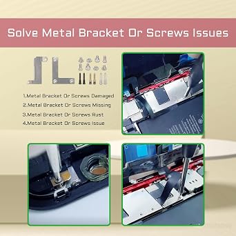 Inner Complete Screws Set Internal Metal Bracket Kit Replacement for iPhone Xs MAX Plate Cover Bottom Small Screw Parts with Repair Tools Screwdriver for XSMAX