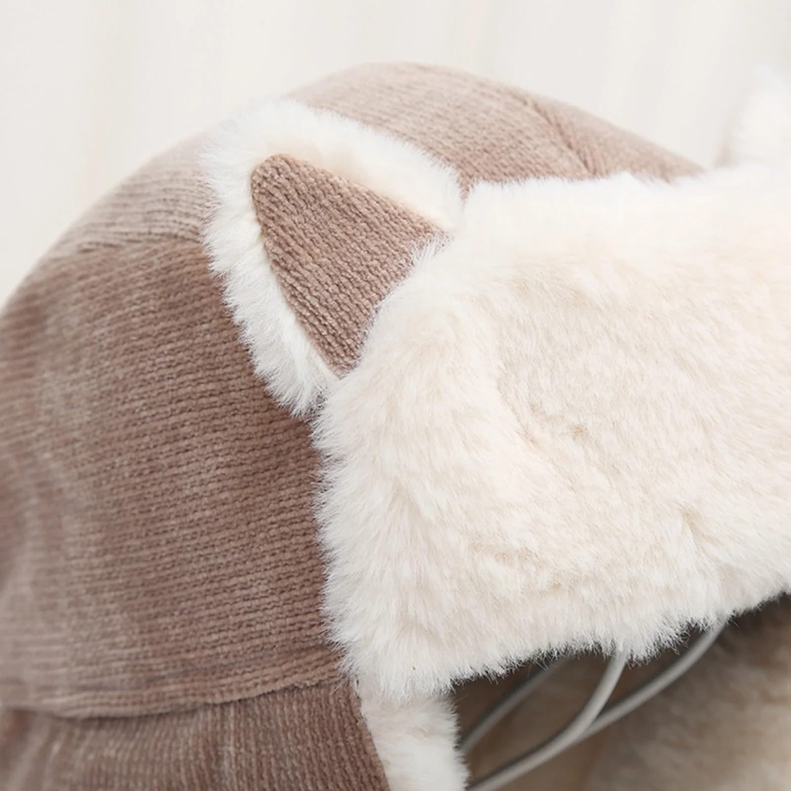 Sombrero de invierno para niños, sombrero de bombardero térmico con orejeras para niños pequeños, resistente al viento, sombreros de esquí cálidos para niños, gorra de aviador de piel sintética para