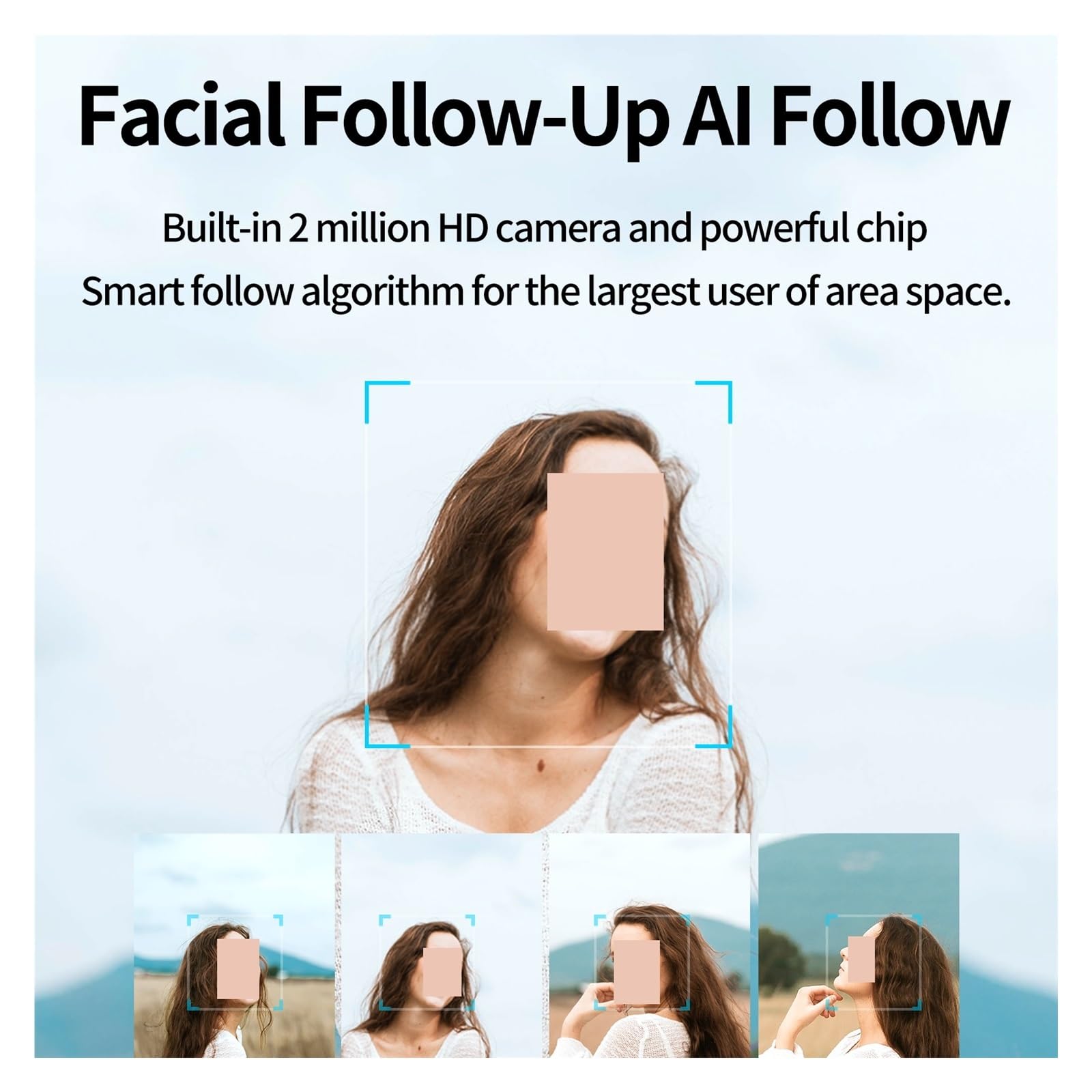 Smart Shooting Gimbal Selfie Auto Object Tracking for Action Smartphone Camera Live Portabilità Senza Sforzo(C)