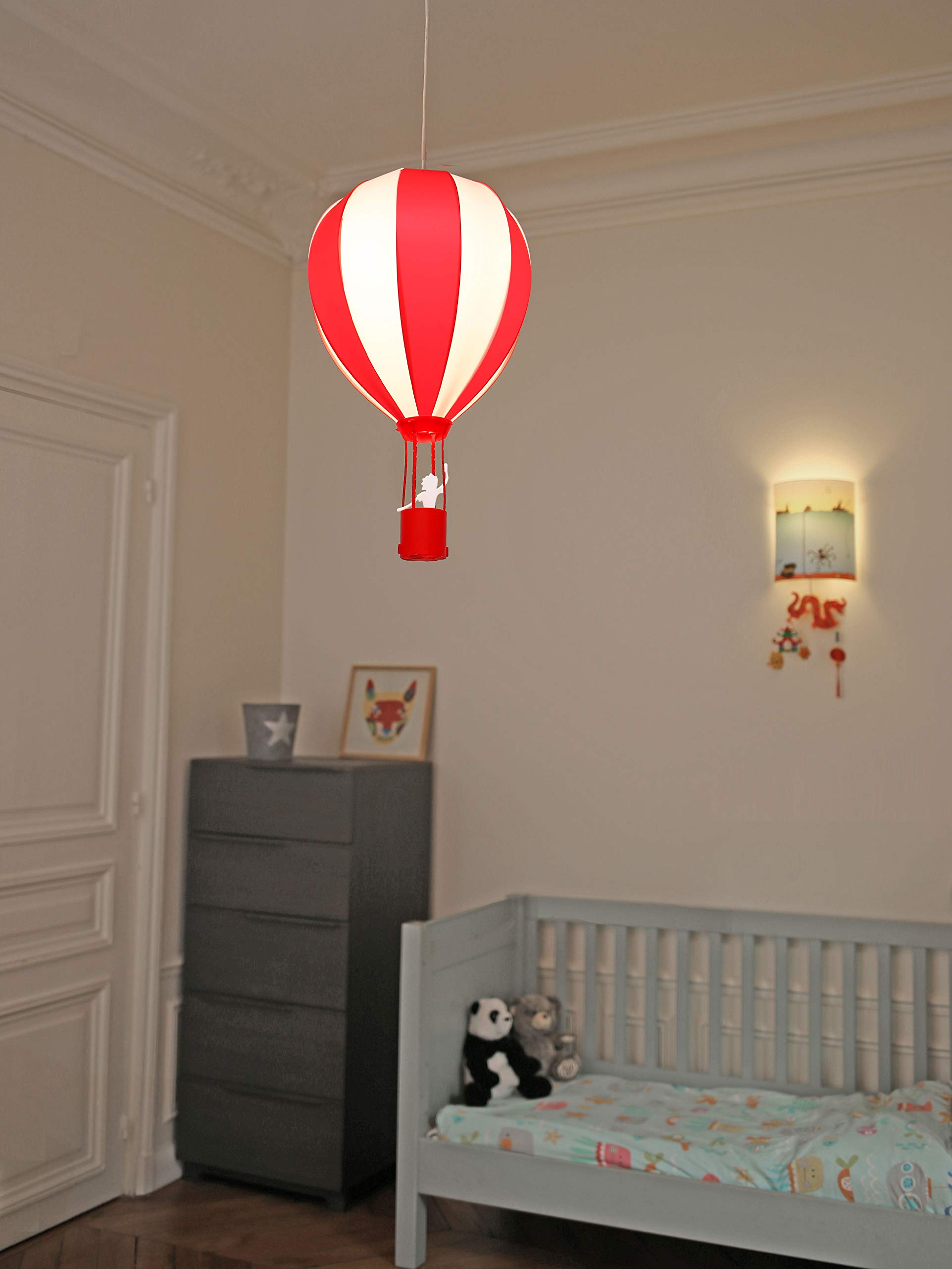 R & M Coudet plafondverlichting, textieldraad hanglamp kinderkamer uil