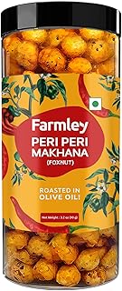 Farmley Makhana Healthy Puffs | Gluten Free Plant Based Roasted & Flavoured Crisps (Pack of 1) | Fox Nuts | High Protein/F...