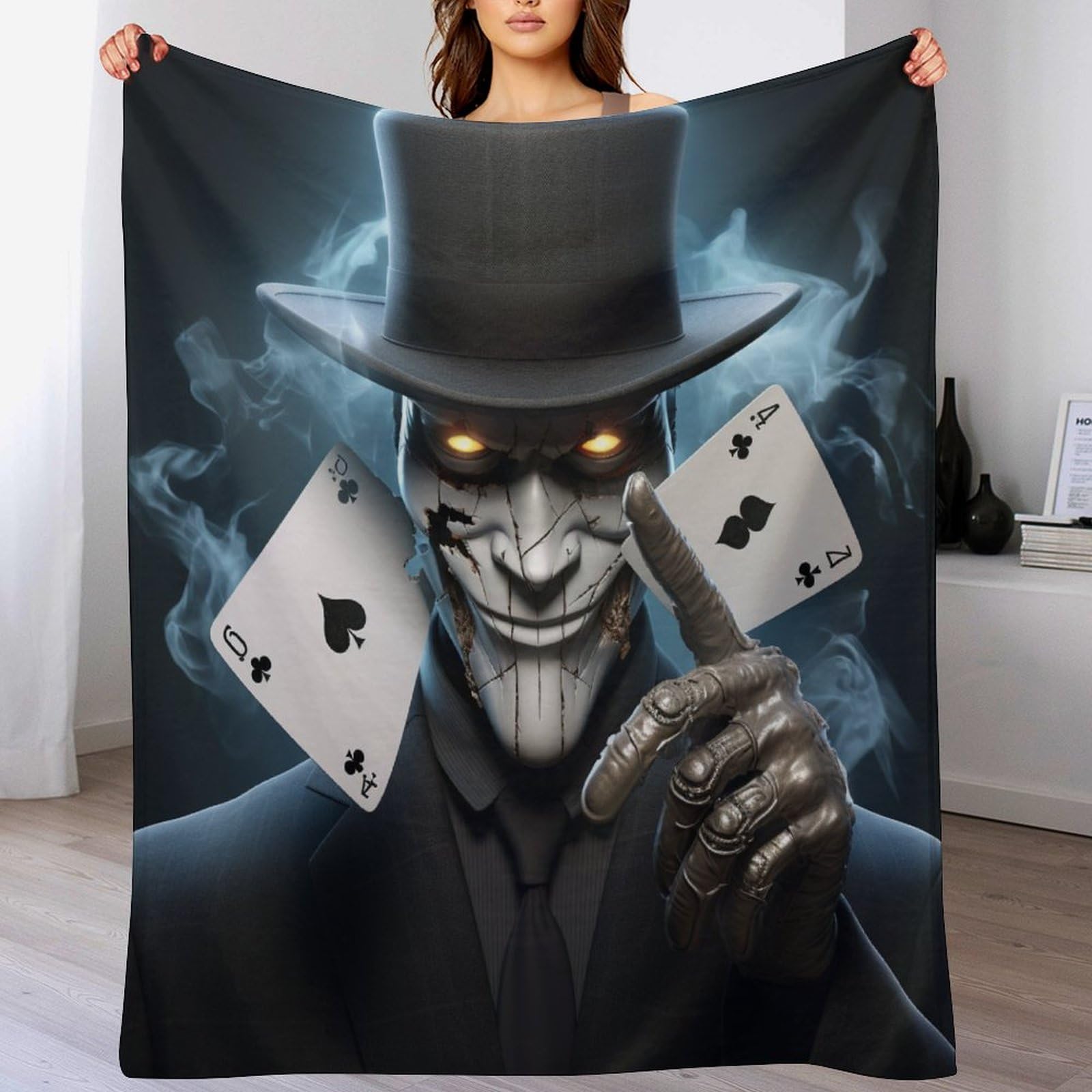 DCCCY Magician Flannel Throw Blanket, Soft Warm, Lightweight Plush Blankets for Bed Sofa Couch Travel Nap 100×130cm