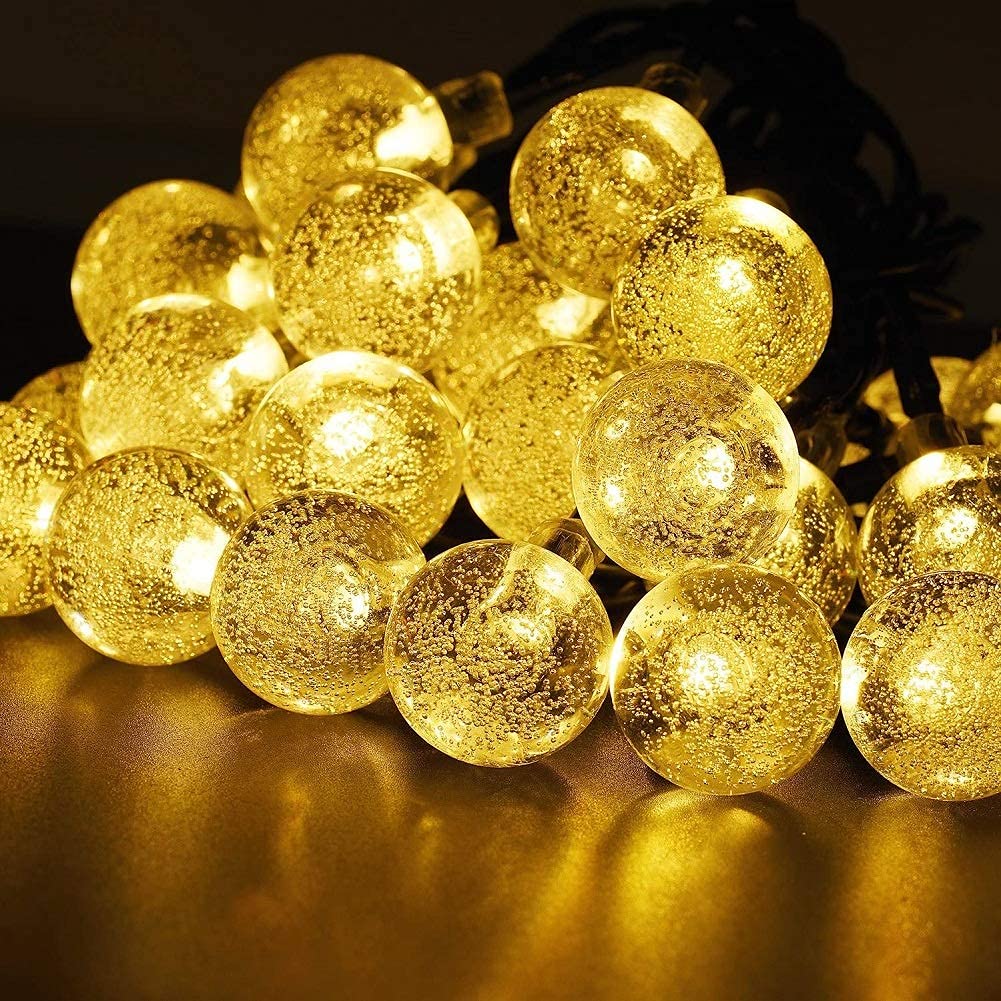 MIRADH 5 Metre 20 Bulb Globe Crytal String Light For Decoration, Plug Powered, Warm White(Plastic, Led )-image-26