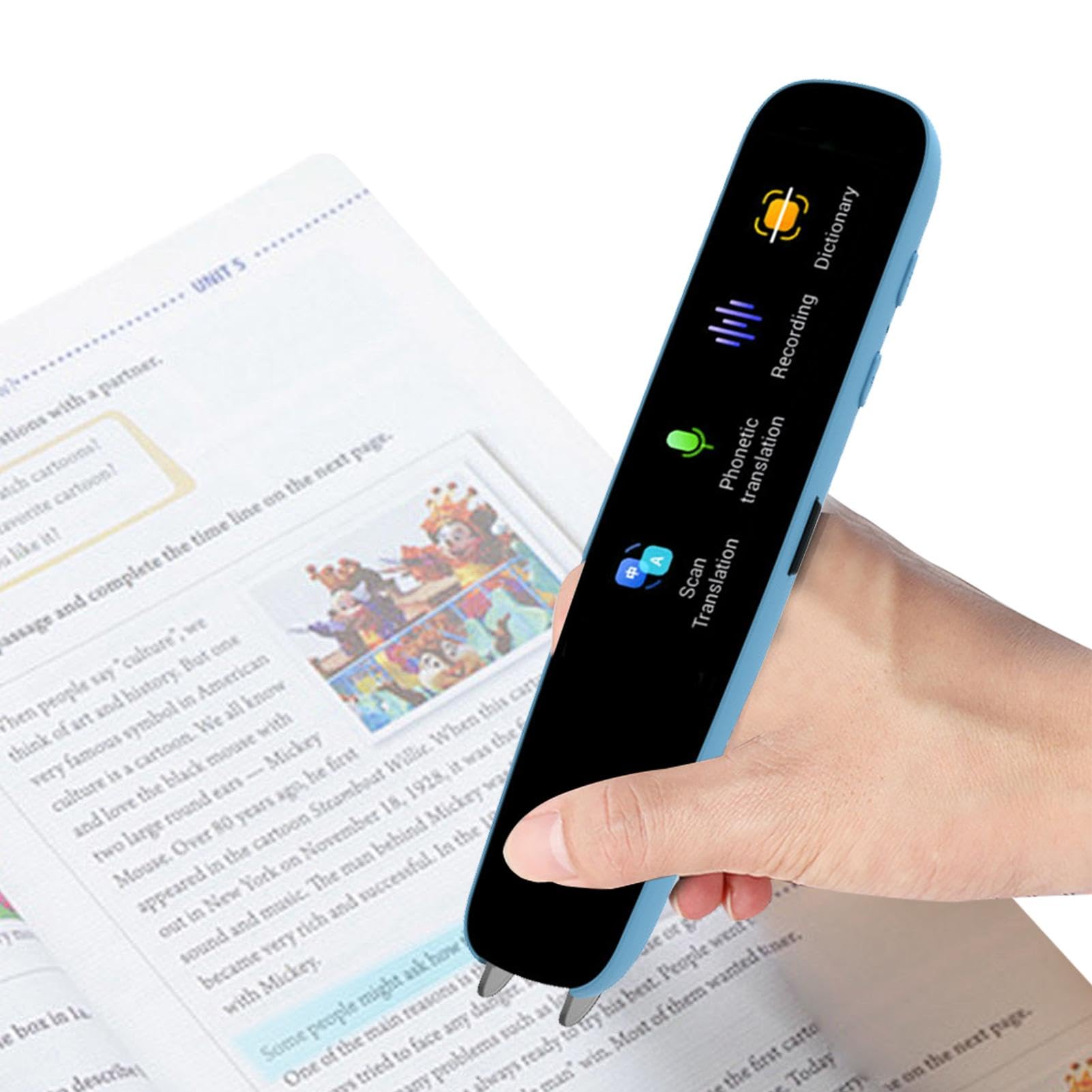 Stylo traducteur, stylo de traduction électronique | Lecteur de numérisation à stylo traducteur électronique 112 langues - Stylo intelligent portable, traducteur vocal instantané pour une traduction r