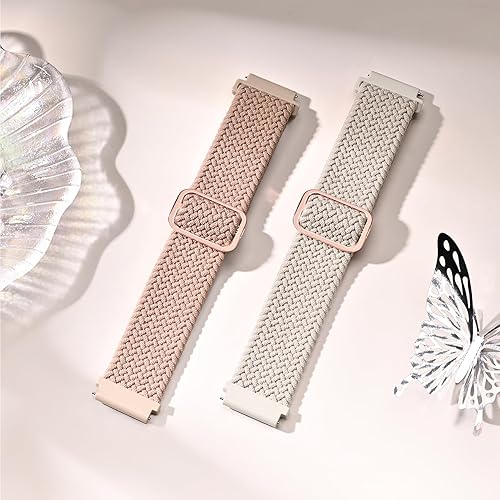 Miniatura 3 de Correas de reloj de nailon elásticas trenzadas de 0.71 pulgadas compatibles con Garmin Venu 2SVenu 3SVivoactive 4SVivomove 3SForerunner