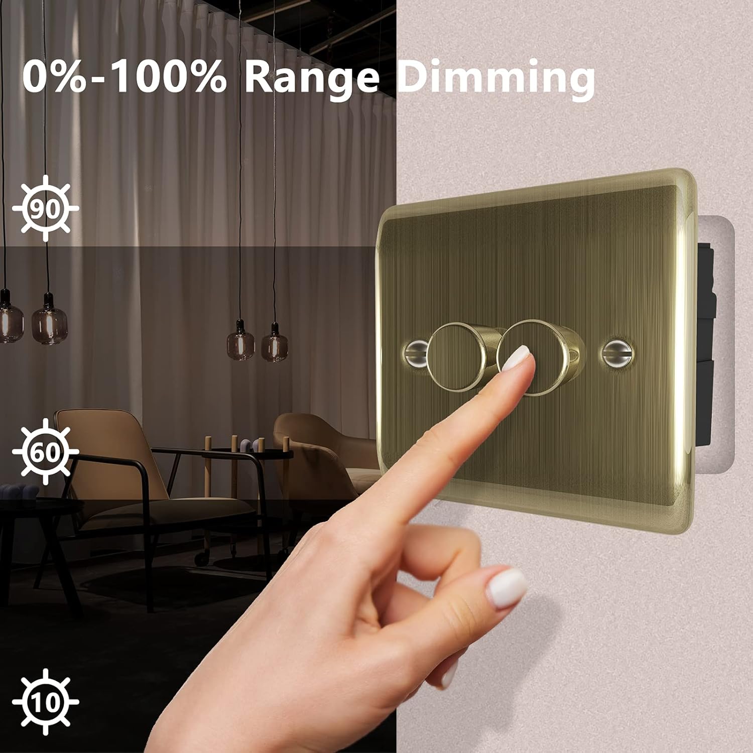 Zigtiger LED Dimmer Switch, Metal Dimmer Switch for Led Lights