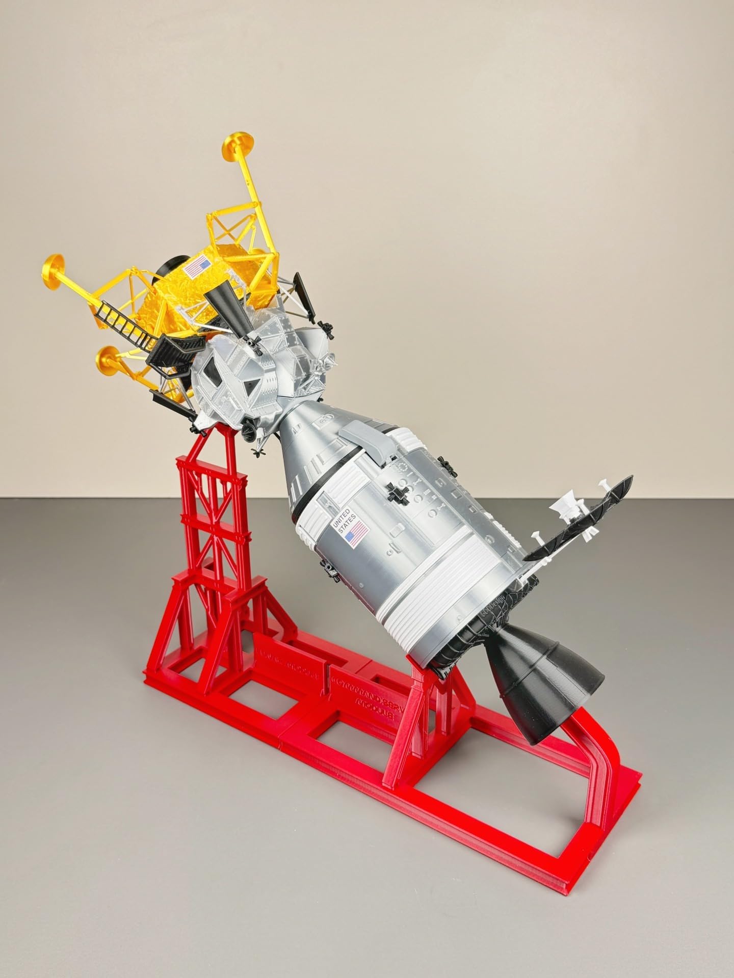 CYBERTOFU 1/48 Scale NASA Apollo Saturn V Command Service Module CSM Model with Lunar Module LM Model 3D Build