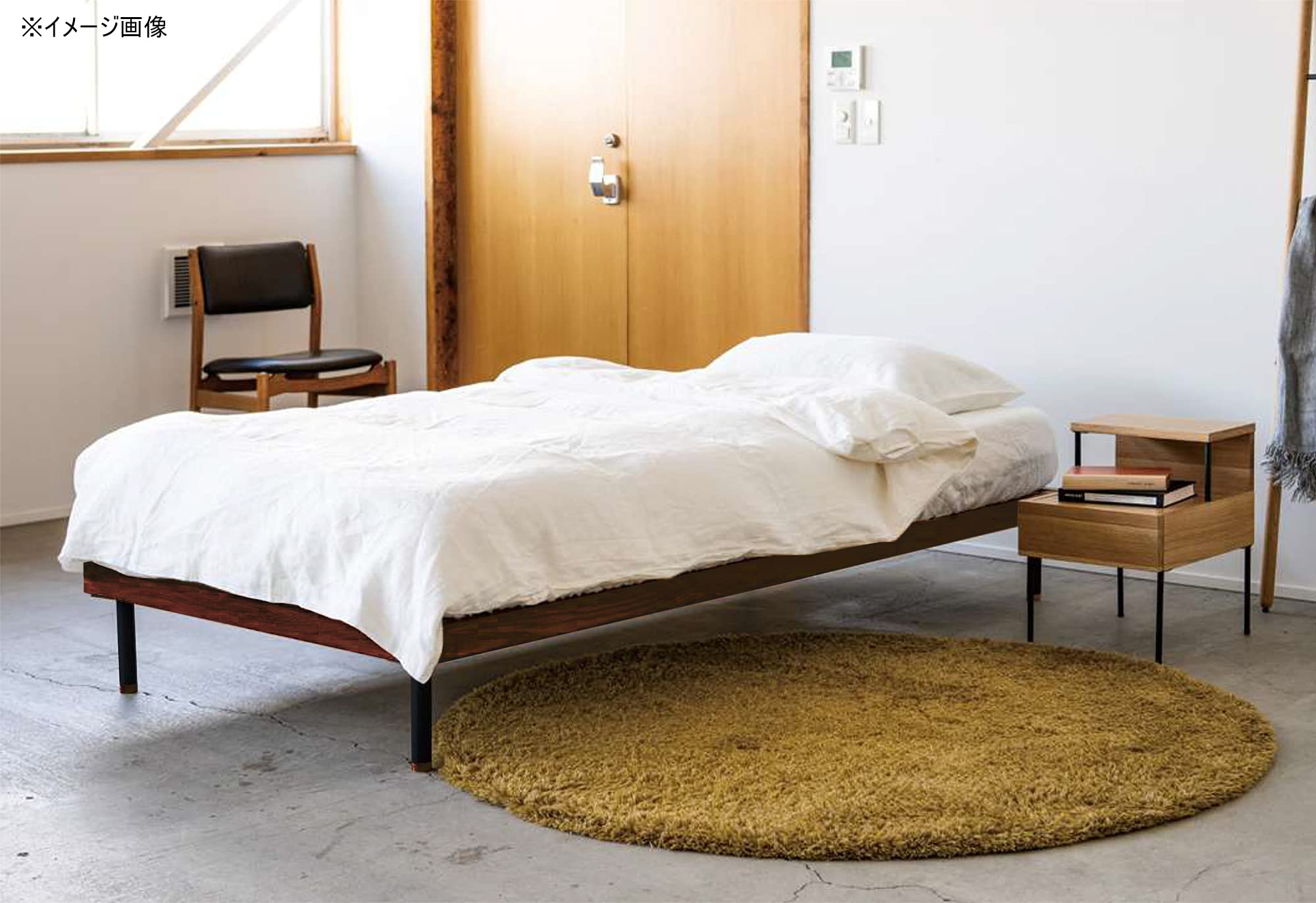 ち*。様 木製シングルベッドフレーム ウォールナット ベッドフレーム[HOLZ]ウォルナット シングル‐商品詳細ページ｜金澤屋