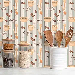 Papel de Parede Adesivo Cozinha Café Diversos Modelos Rolo 3m Cozinha Café:CS142