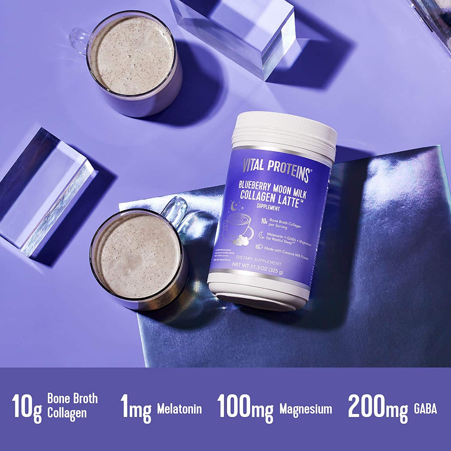 Buy Vital Proteins Blueberry Moon Milk Collagen Latte Supplement