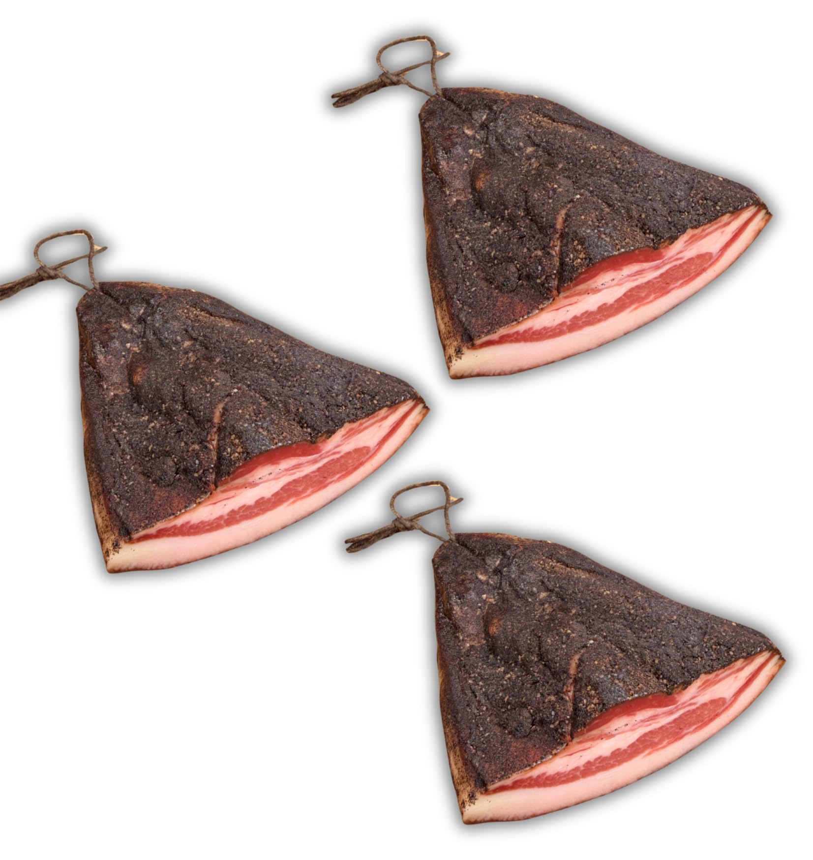 Machegusto!® 3x Guanciale Affiné 600g (1,8 kg) – Guanciale Italien de Porc – Idéal pour Carbonara, Amatriciana et Gricia – Produit Artisanal 3x 600g (1,8 kg)