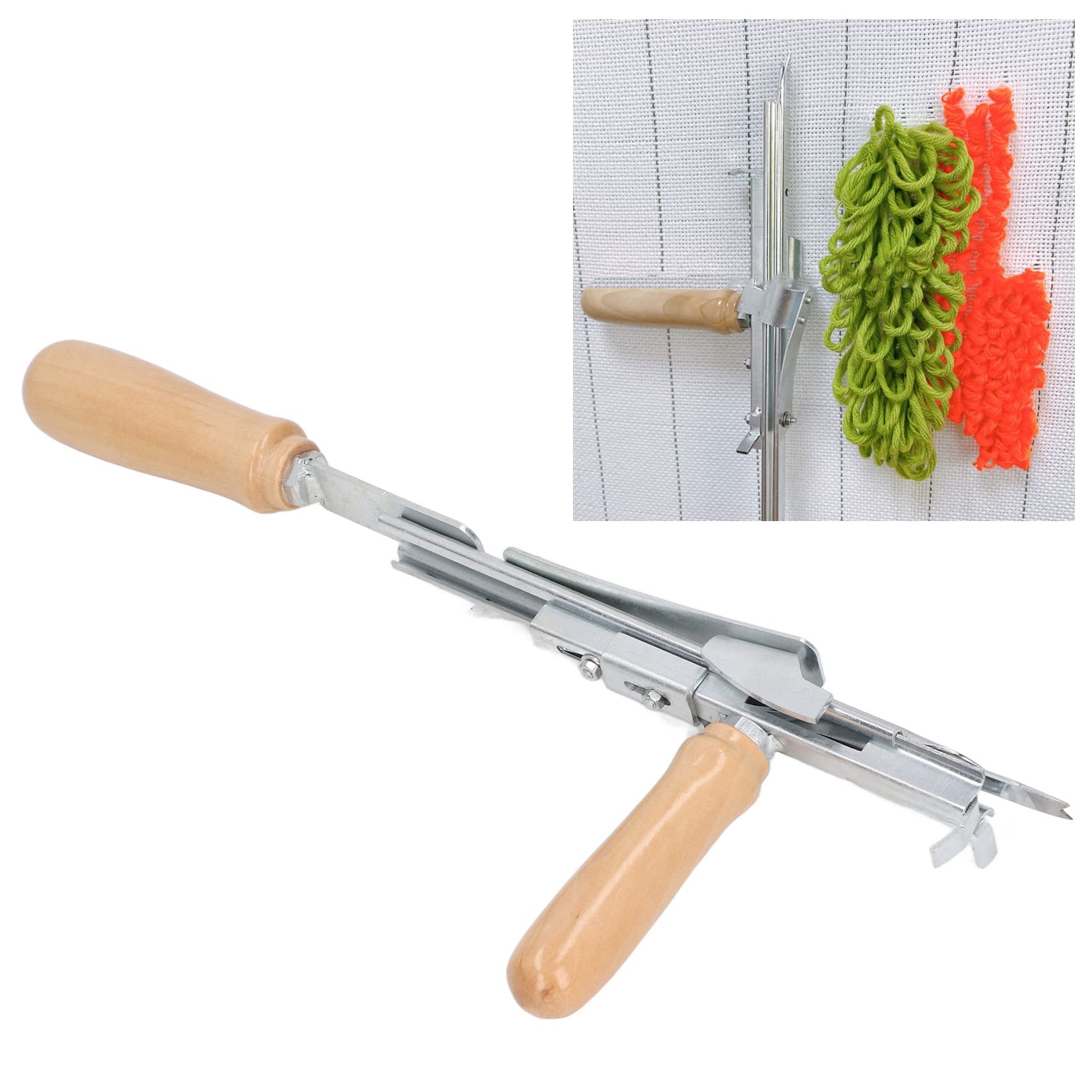 Manual Tufting Carpet Tools Handheld Rug Gun Carpet Machine with Beech Wood Handle for Carpet Sewing Manual Speed for DIY Tufting Beginner - Image 4