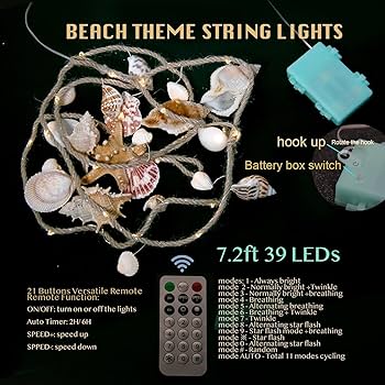 XIWU Natural Amethyst Crystal Fairy String Light 10ft 40