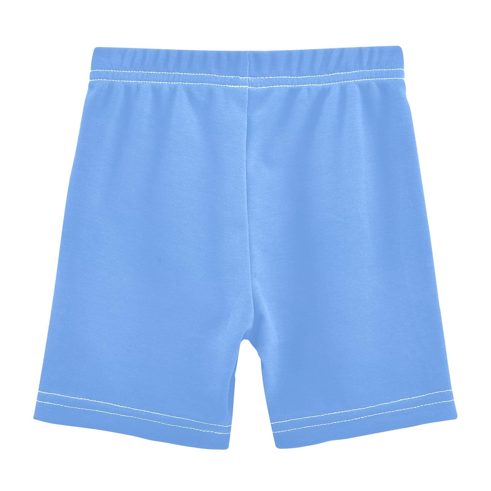 CHIFIGNO Girls Bike Shorts Light Blue Cartwheel Shorts Breathable Under Dress Dance Short Girls Clothes Size 8