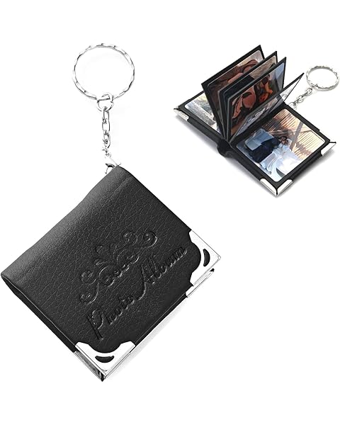 Personalized 10 Photos Album Keychain Custom Pictures Mini Photo Album Keyring for Men Jewelry Gift Books Memory Keychain