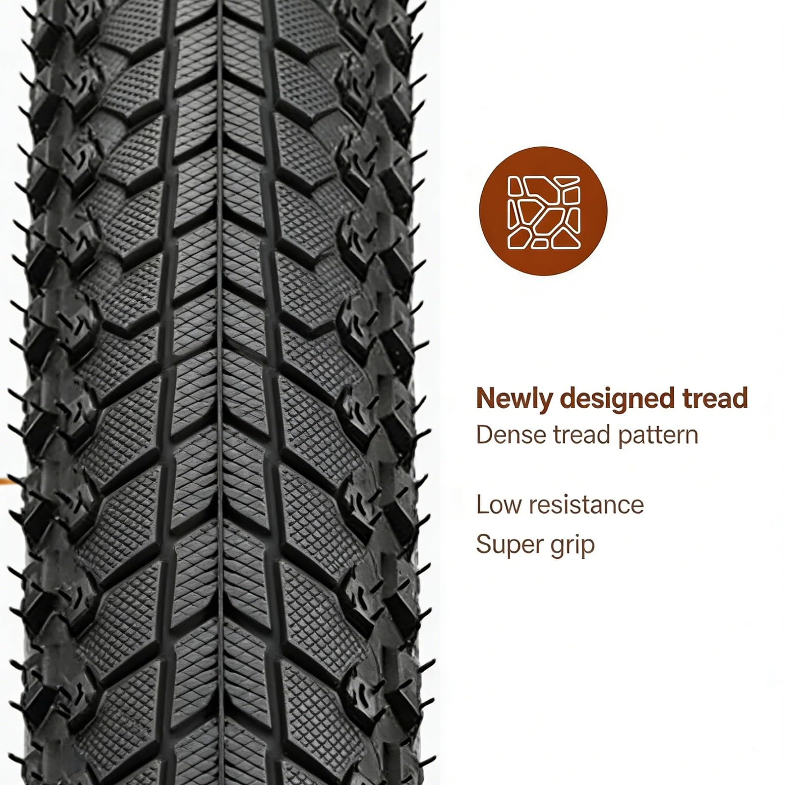 26X1.95 Opona Rowerowa Odporna na Przebicia | Kevlarowa Warstwa 60 TPI | Gotowa do Tubeless do Terenu i Żwiru | Wysoka Przyczepność na Mokrych i Suchych Powierzchniach(czarny)