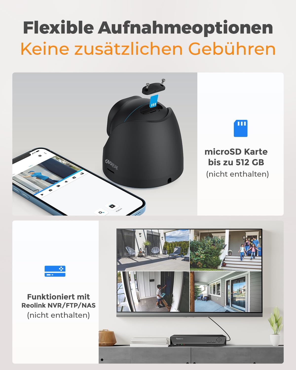 Reolink 4K PoE Überwachungskamera Aussen mit Smarter Erkennung, RLC-820A-B | 8MP Smarte PoE Kamera Outdoor mit IP67 Wasserfest, 30m IR Nachtsicht, Audio, microSD Kartensteckplatz und Zeitraffer