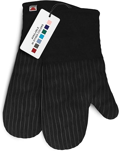 Big Red House - Guantes de horno resistentes al calor - Juego de 2 guantes de cocina de silicona, negro disponible en Yaxa Venezuela