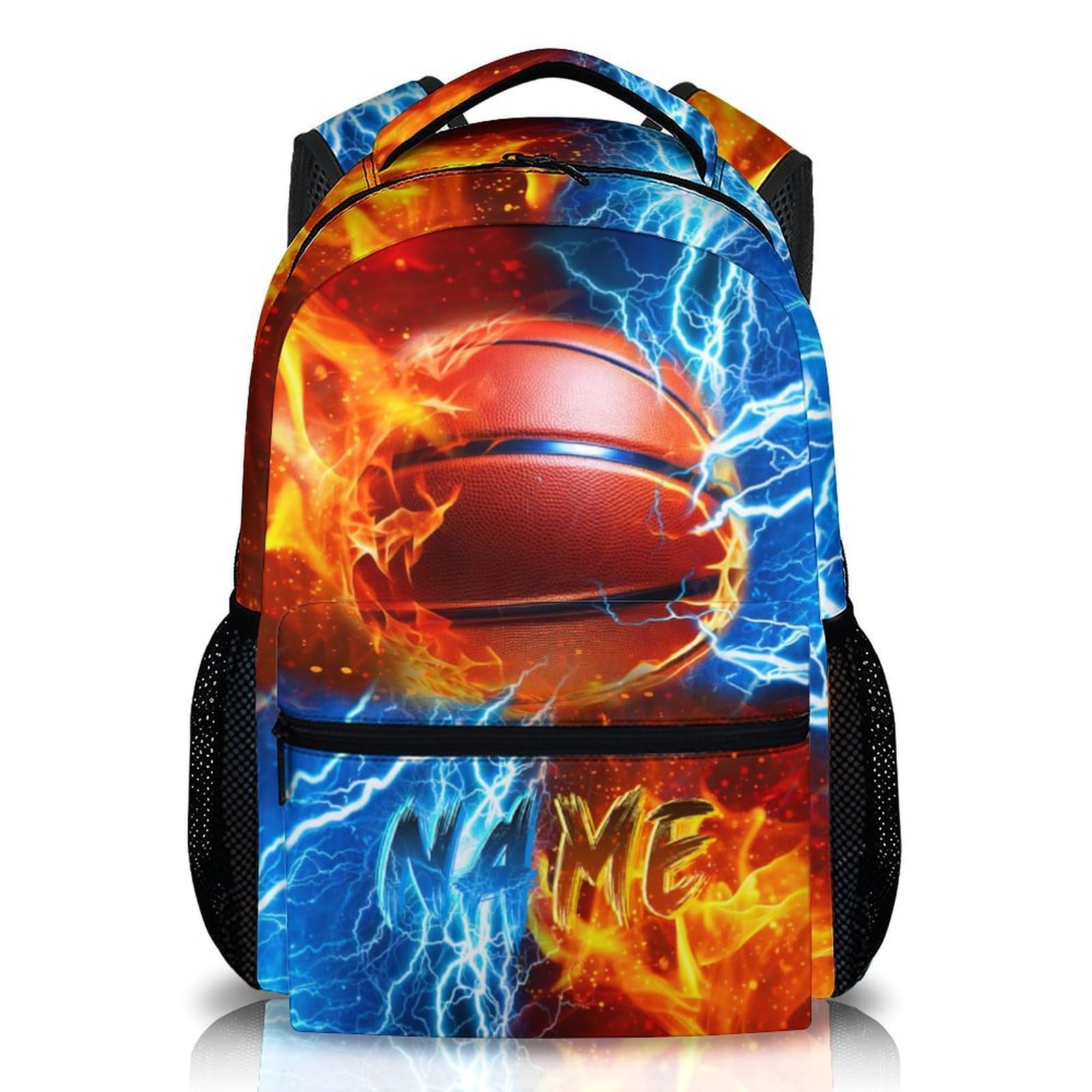 Boys Backpack for Kids Personalized Basketball School bag for Elementary Middle Primary 17 Inch Durable Lightweight Bookbag