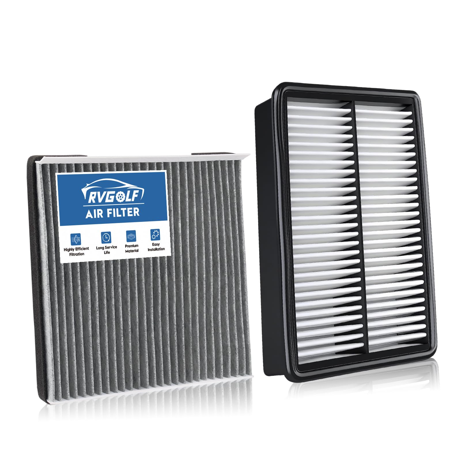 Photo 1 of RVgolf Engine+Cabin Air Filters Kit Fit for 2020-2025 2026 Kia Telluride 3.8L, 2019-2020 Hyundai Santa Fe 2.0L 2.4L Engine Air Filter Set Automotive Accessories Replacement 971333M000 CA11943