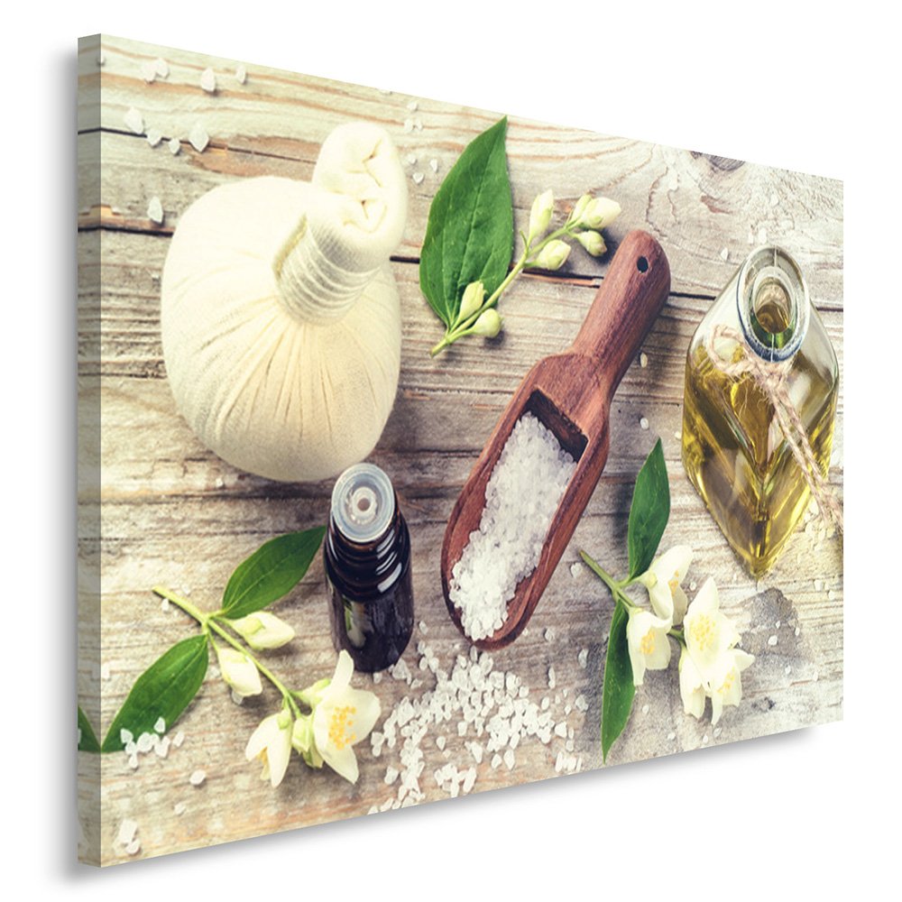 Impression sur toile fleurs et épices pour une ambiance de cuisine rustique